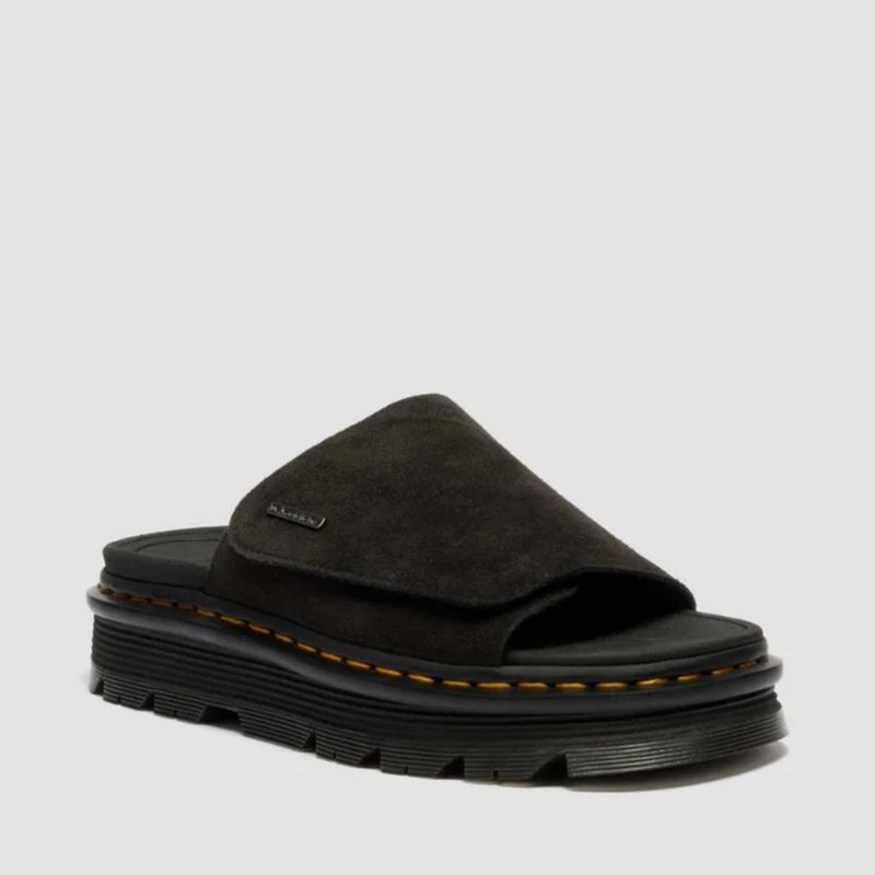 DR MARTENS ZEBZAG SLIDE SUEDE- BLACK EH SUEDE