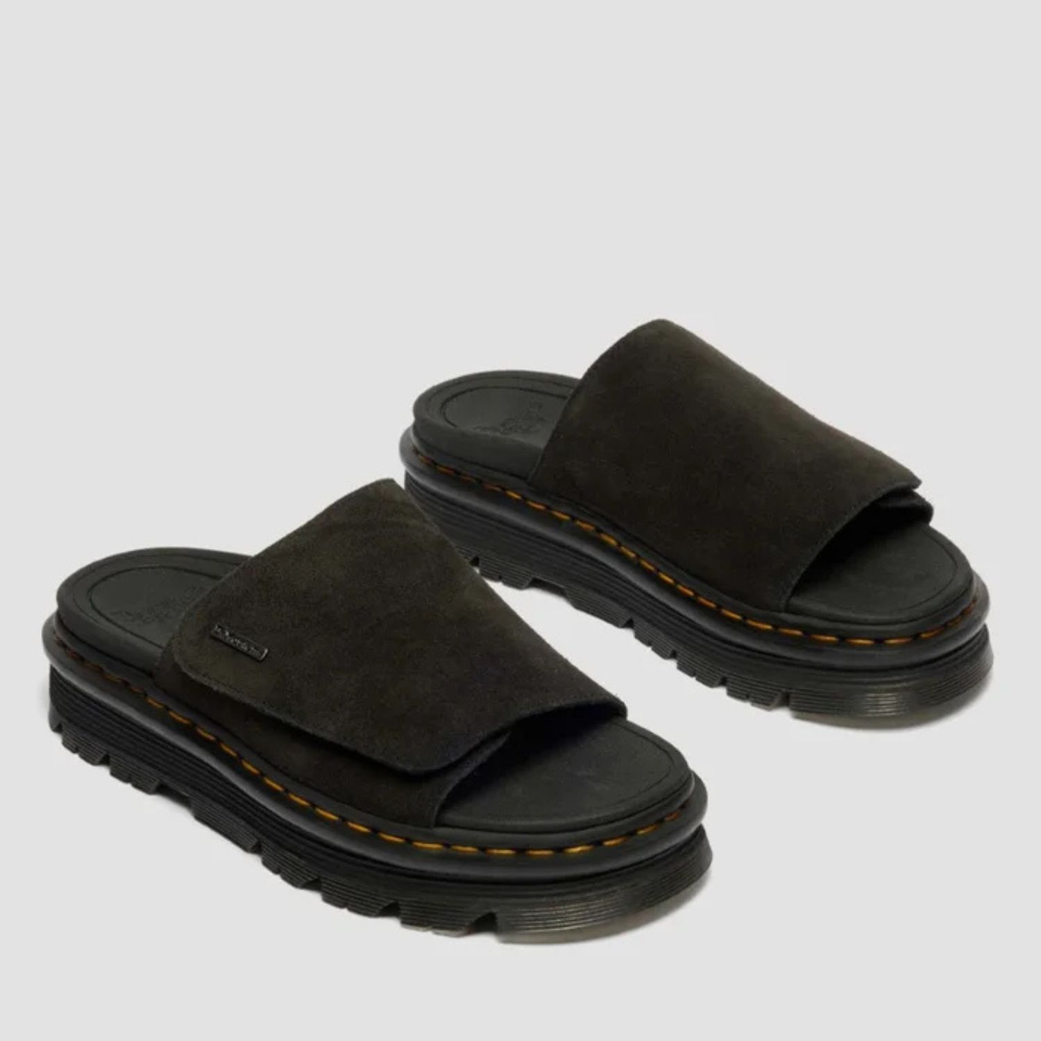 DR MARTENS ZEBZAG SLIDE SUEDE- BLACK EH SUEDE