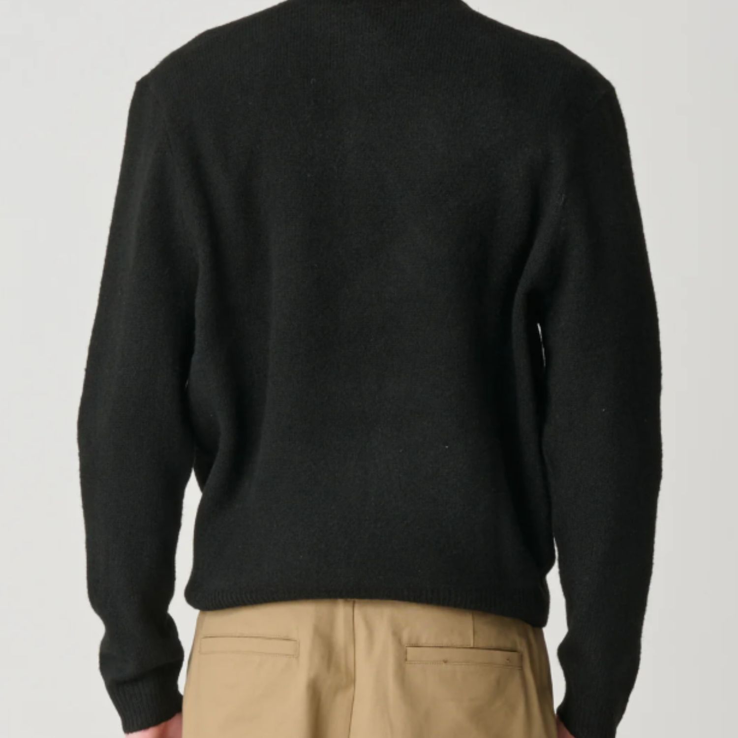 X LARGE MENS CHERRY KNIT SWEATER - BLACK