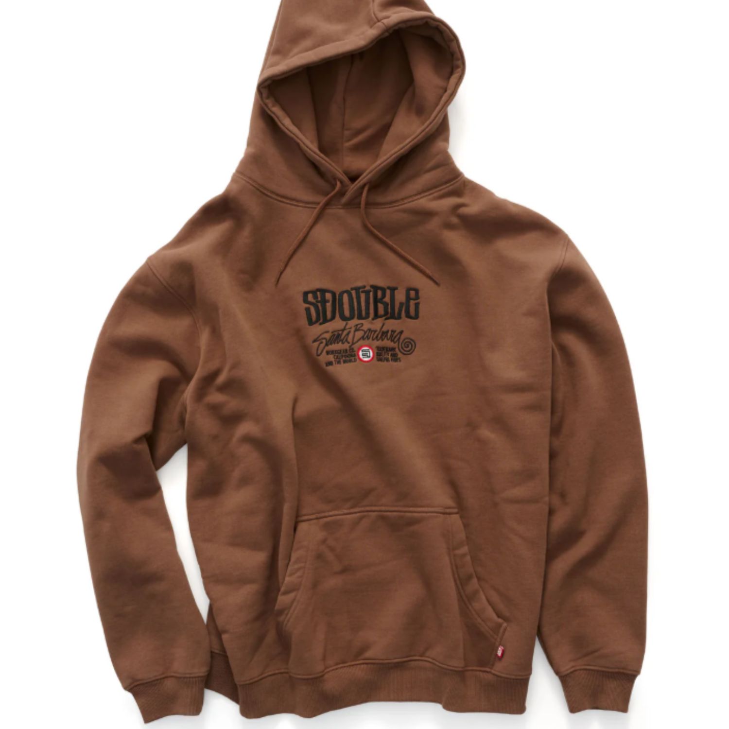 SDOUBLE MENS TRADEMARK PULLOVER HOOD - CHOCOLATE