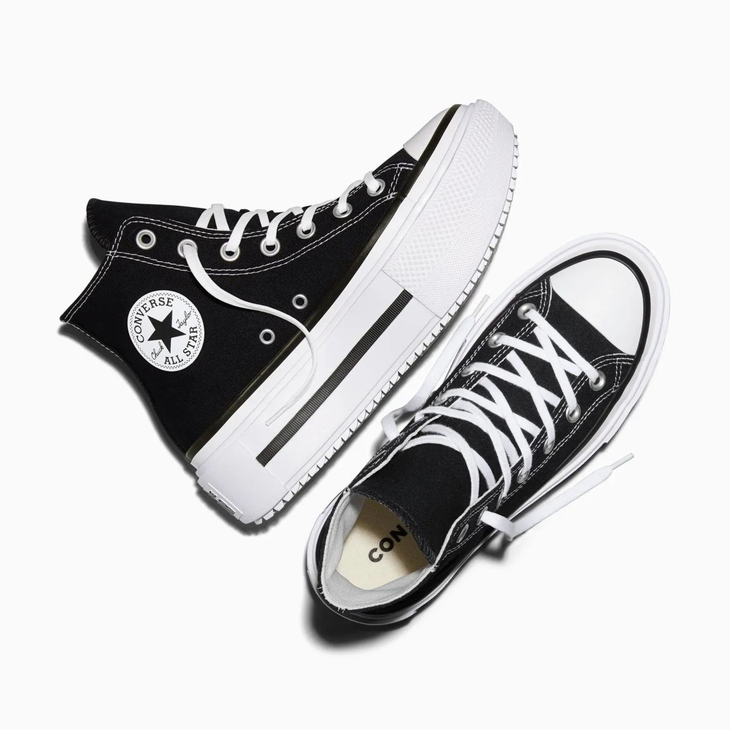 CONVERSE UNISEX CT LIFT DOUBLE STACK HI - BLACK/WHITE/BLACK