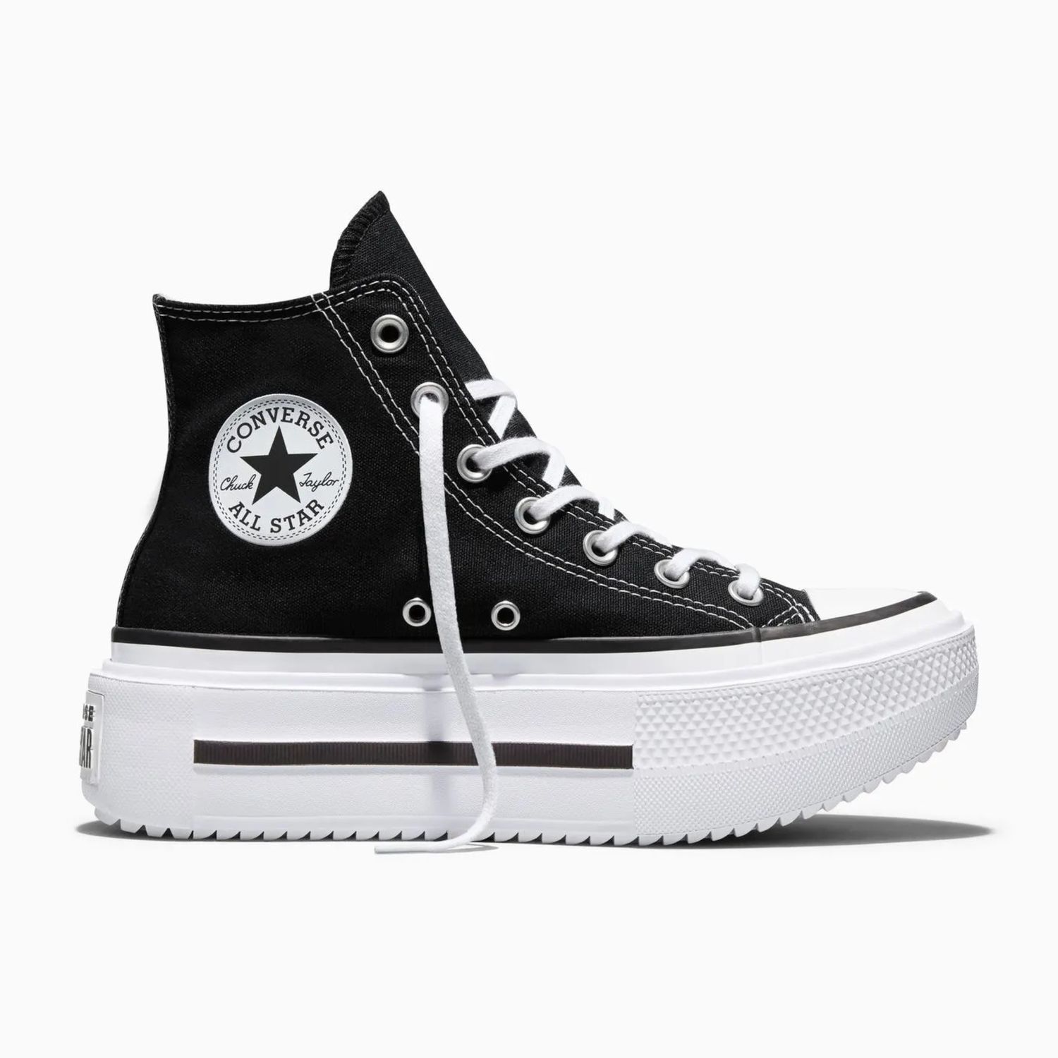 CONVERSE UNISEX CT LIFT DOUBLE STACK HI - BLACK/WHITE/BLACK