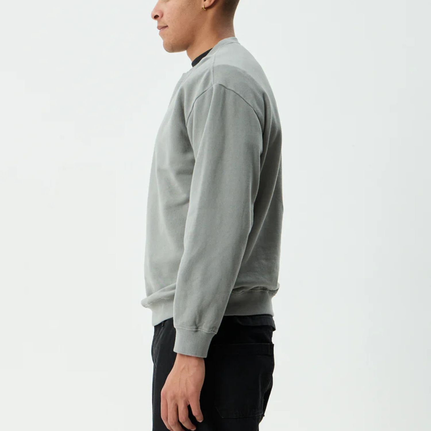 AFENDS MENS GENESIS - CREW NECK - WASHED SYCAMORE