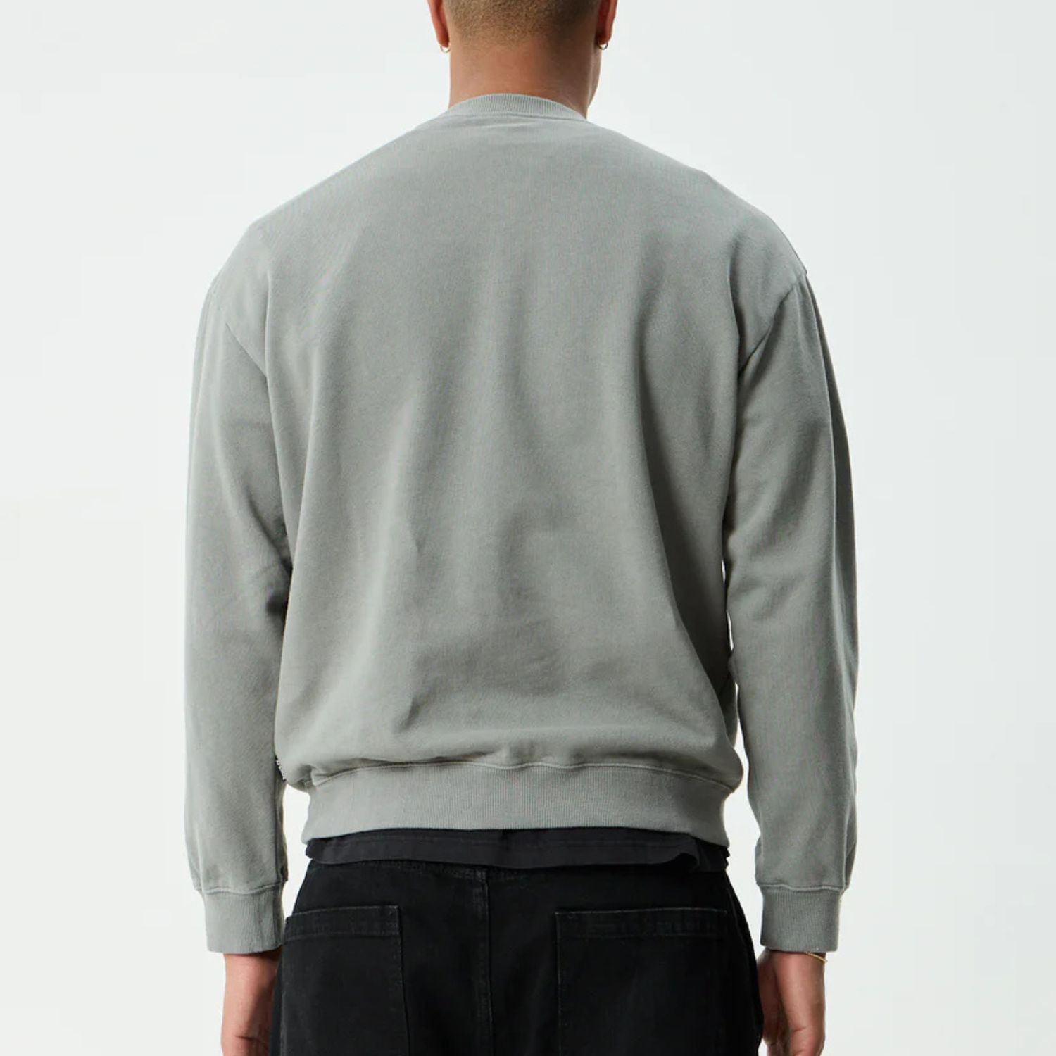 AFENDS MENS GENESIS - CREW NECK - WASHED SYCAMORE