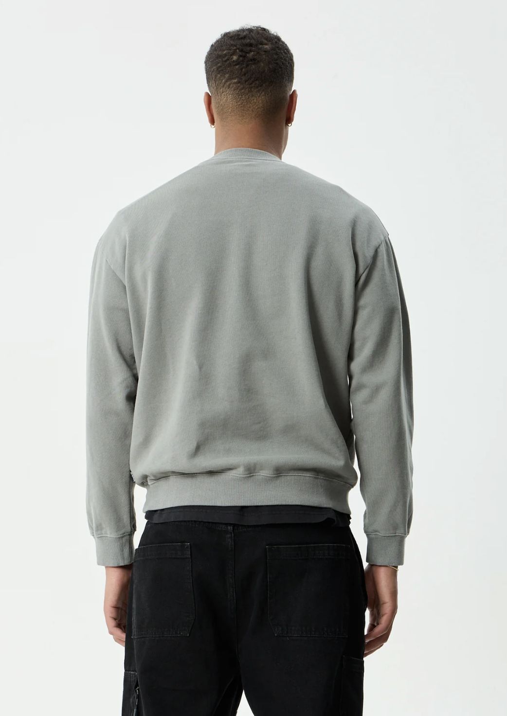 AFENDS MENS GENESIS - CREW NECK - WASHED SYCAMORE