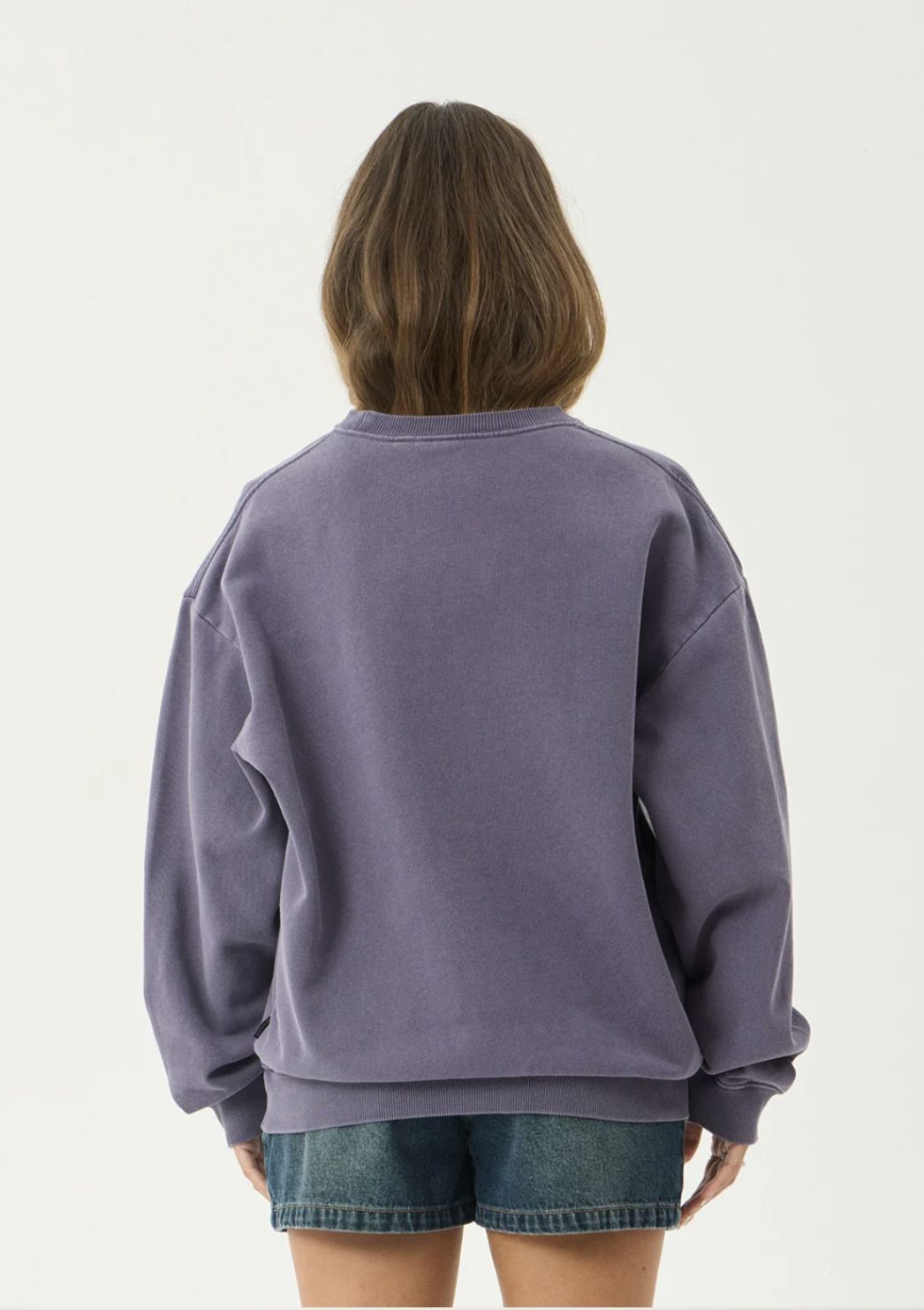 AFENDS MENS GENESIS - CREW NECK - VINTAGE AUBERGINE