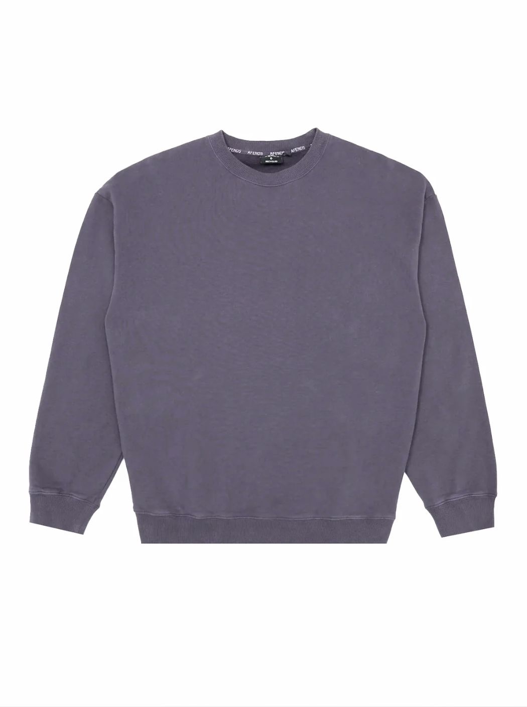 AFENDS MENS GENESIS - CREW NECK - VINTAGE AUBERGINE
