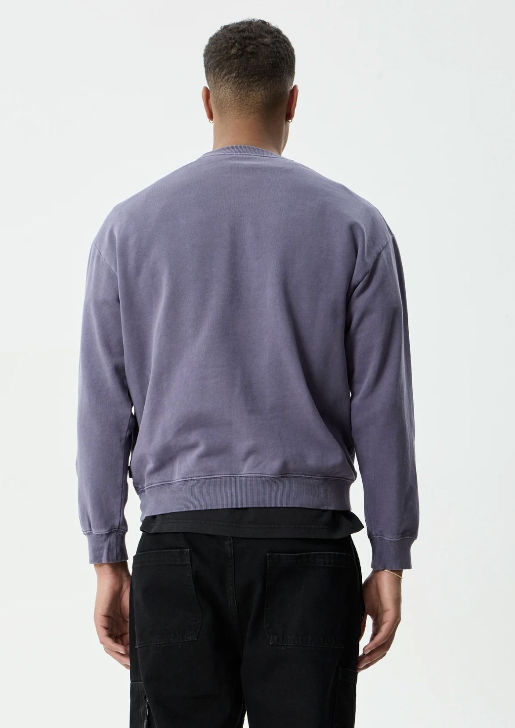 AFENDS MENS GENESIS - CREW NECK - VINTAGE AUBERGINE