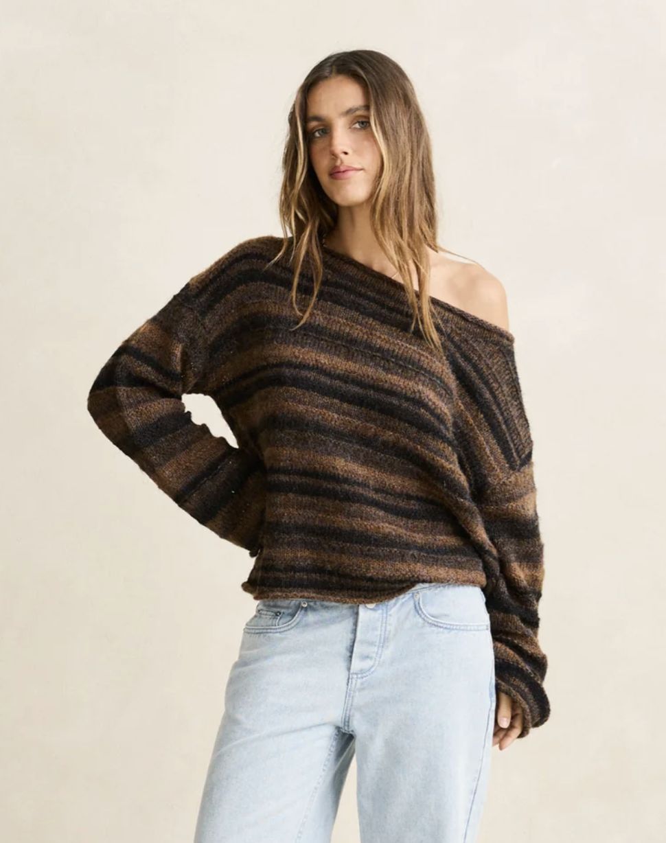 RHYTHM WOMENS BAKLAVA KNIT - ESPRESSO