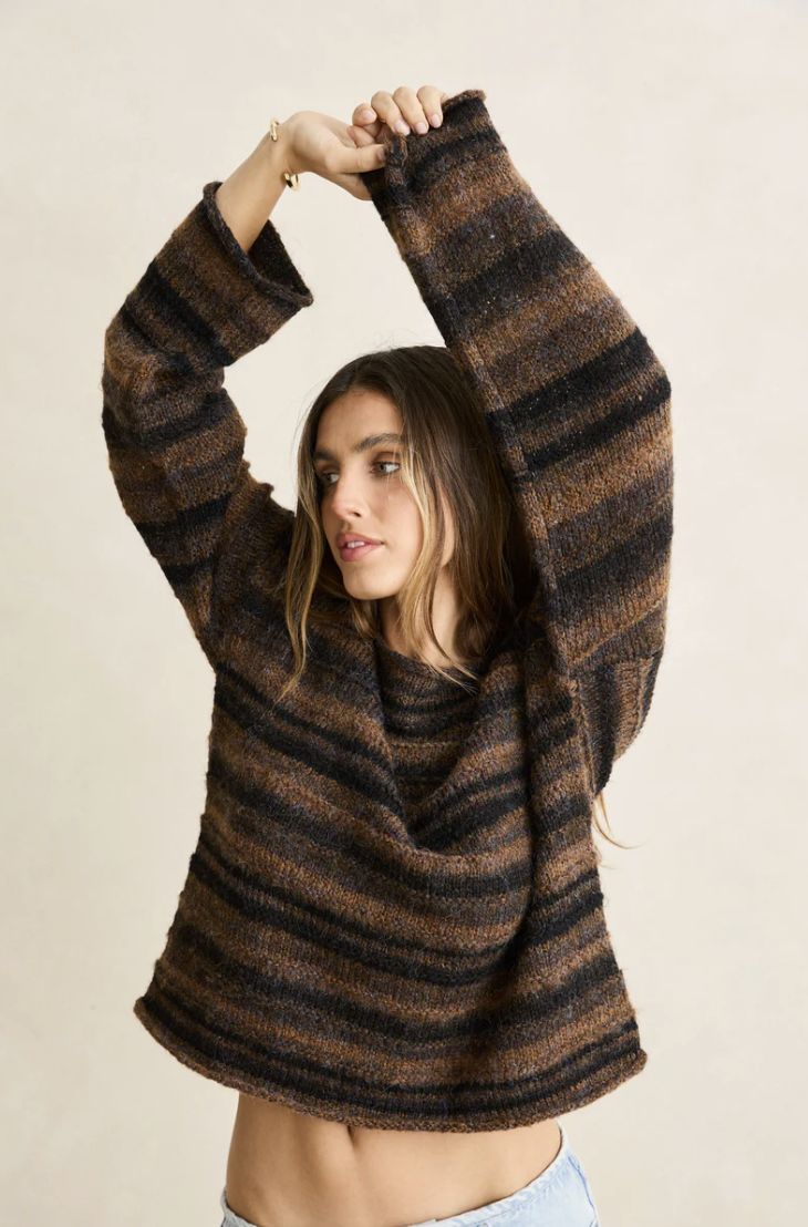 RHYTHM WOMENS BAKLAVA KNIT - ESPRESSO