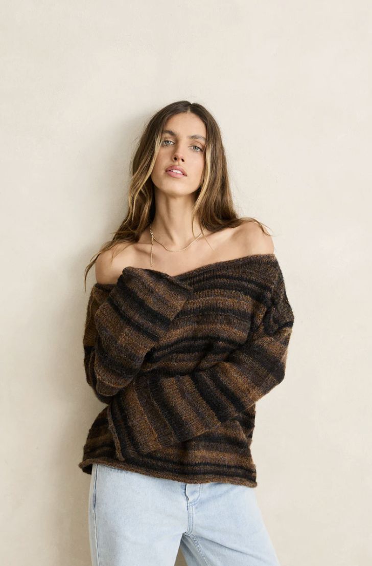 RHYTHM WOMENS BAKLAVA KNIT - ESPRESSO