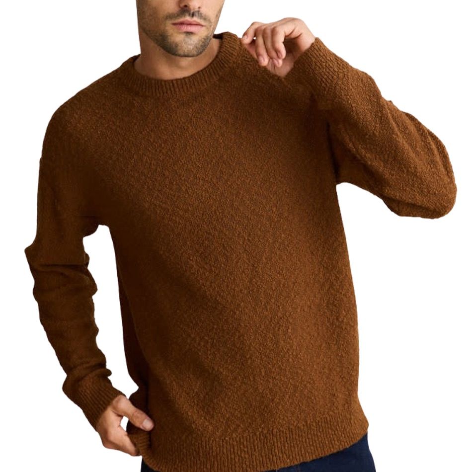 RHYTHM MENS WORN PATH KNIT - TOBACCO