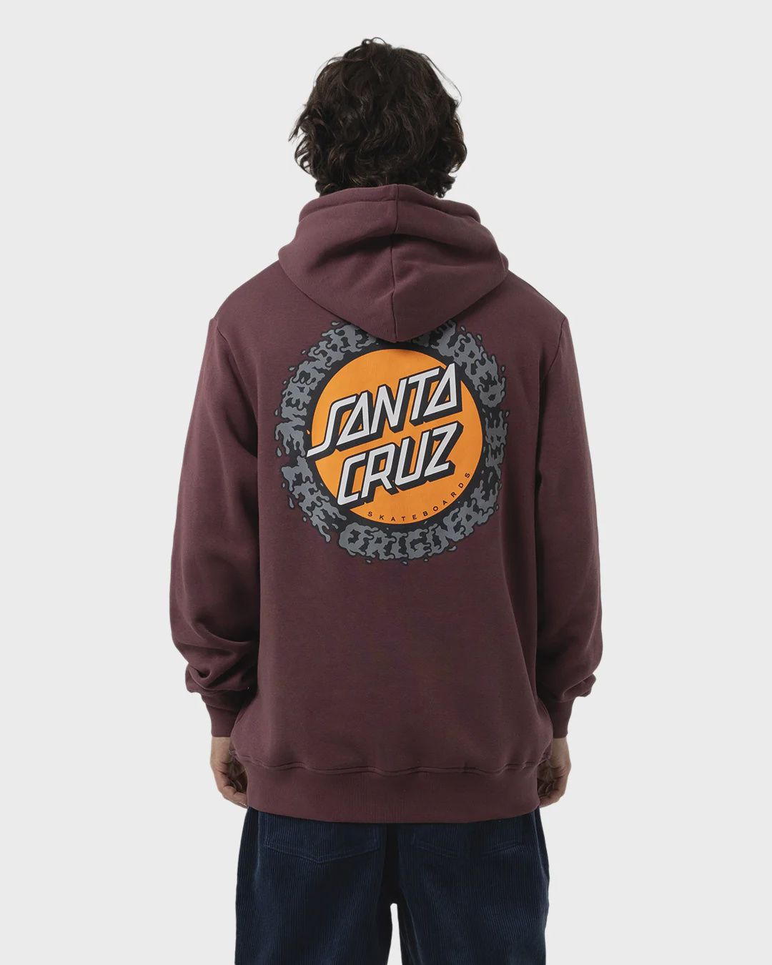 SANTA CRUZ MENS SPLATTER MFG DOT HOODIE - MAROON