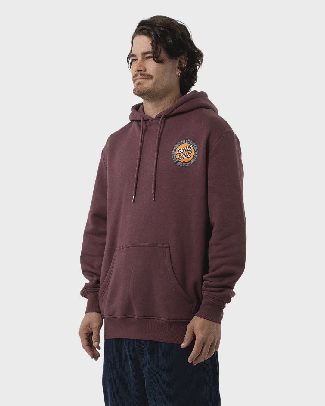 SANTA CRUZ MENS SPLATTER MFG DOT HOODIE - MAROON