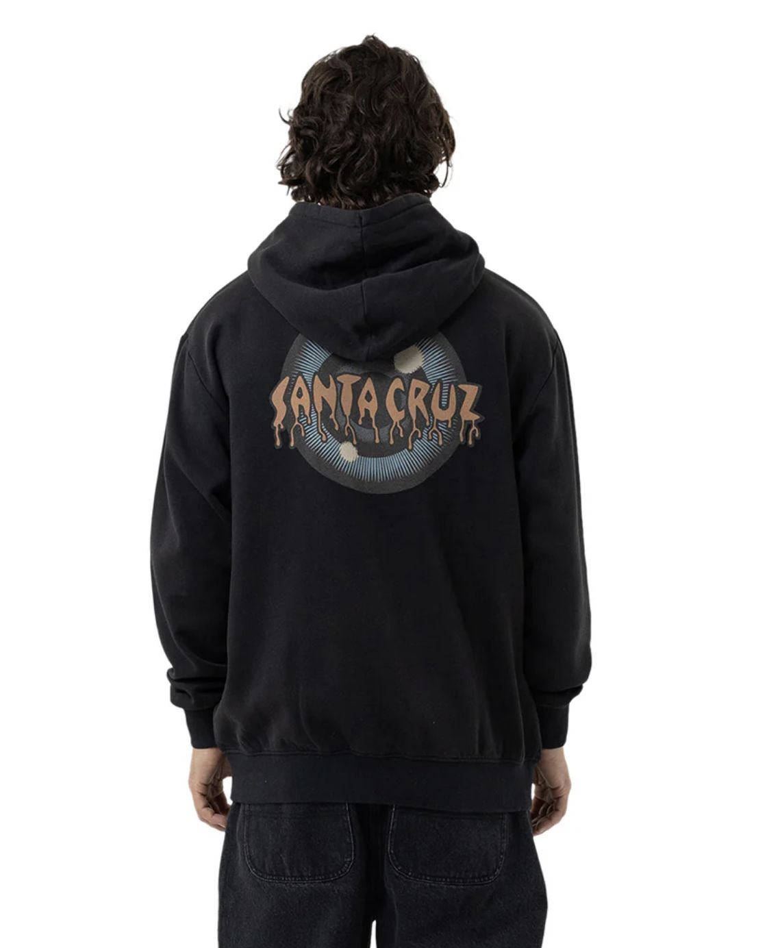 SANTA CRUZ MENS ROSKOPP IRIS HOODIE - OFF BLACK