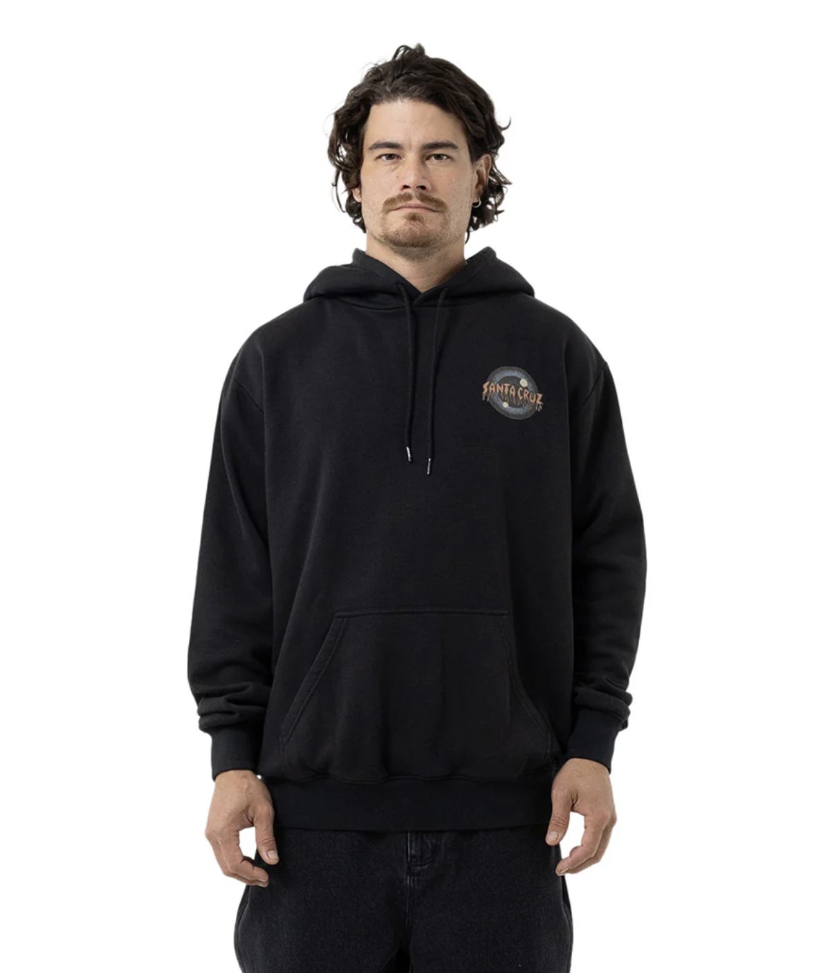 SANTA CRUZ MENS ROSKOPP IRIS HOODIE - OFF BLACK