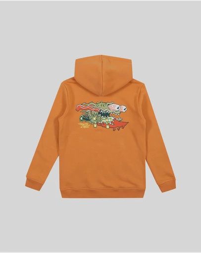 SANTA CRUZ BOYS MEEK SCRATCHED SLASHER HOODIE - GINGER