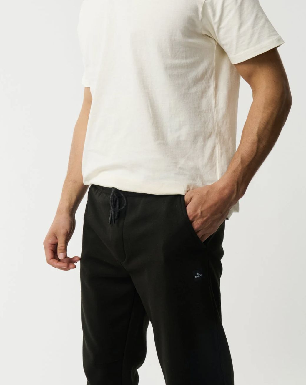 RIPCURL MENS ANTI SERIES DEPARTED TRACKPANT - BLACK