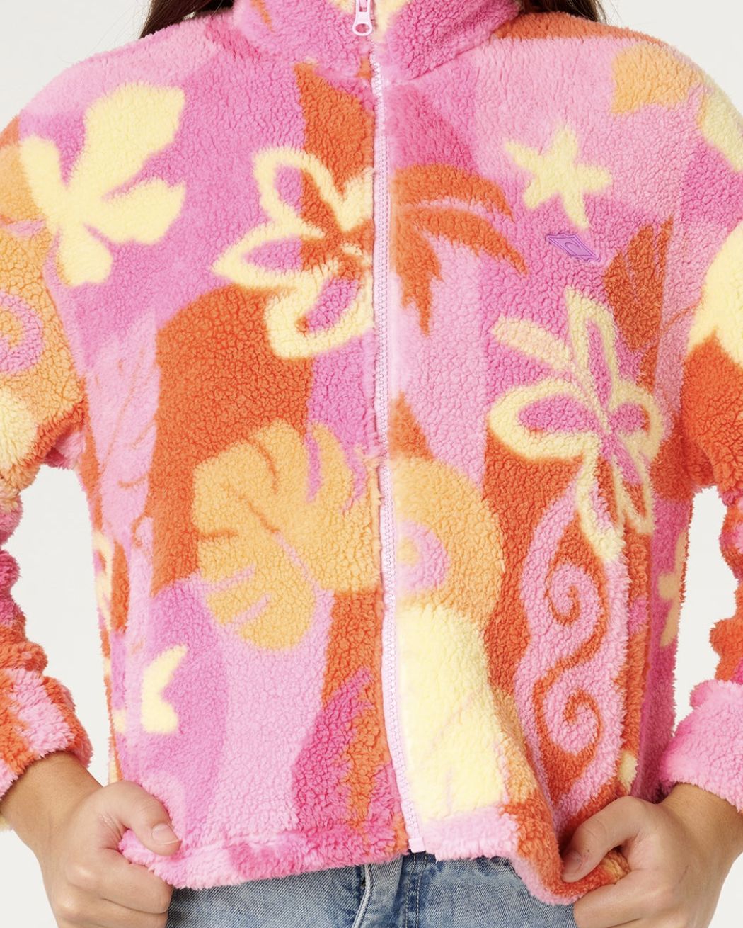RIPCURL TEEN GIRLS TROPICAL POLAR FLEECE - TANGERINE