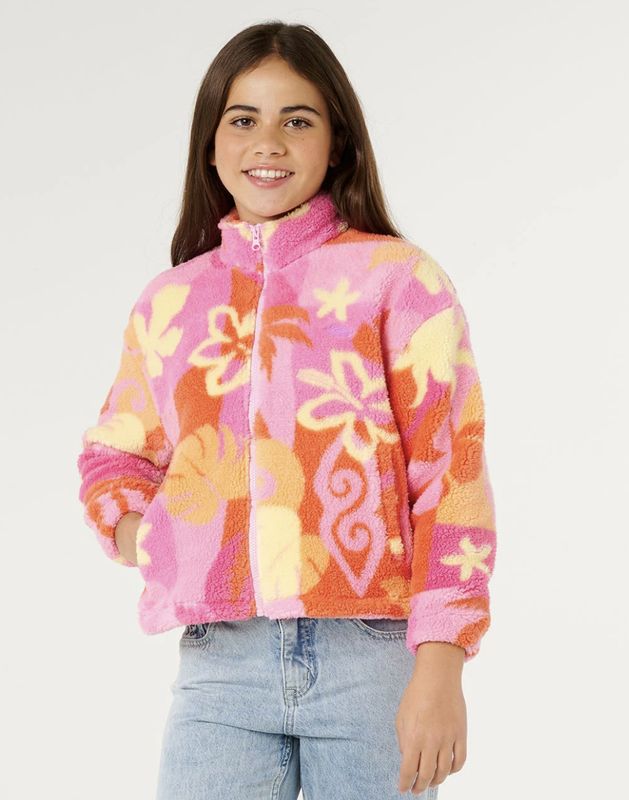 RIPCURL TEEN GIRLS TROPICAL POLAR FLEECE - TANGERINE