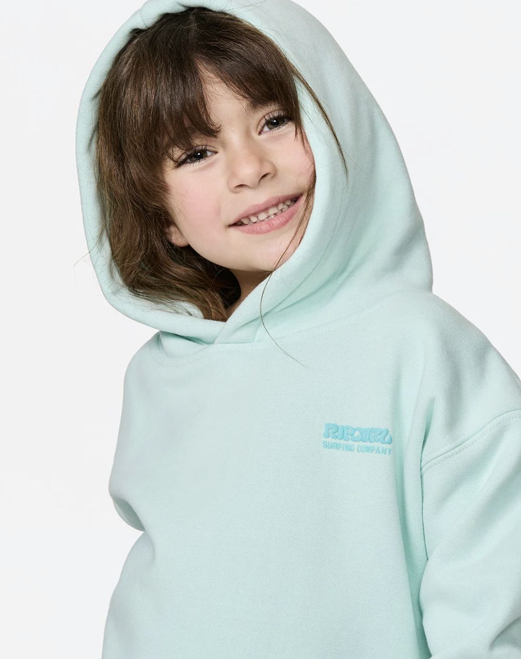 RIPCURL TODDLER GIRLS SURF PUFF HERITAGE HOOD - LIGHT SEA BLUE