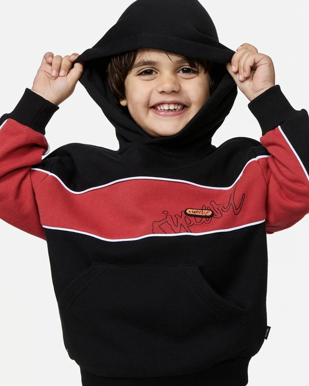 RIPCURL TODDLER BOYS PANEL BEATER HOOD - BLACK