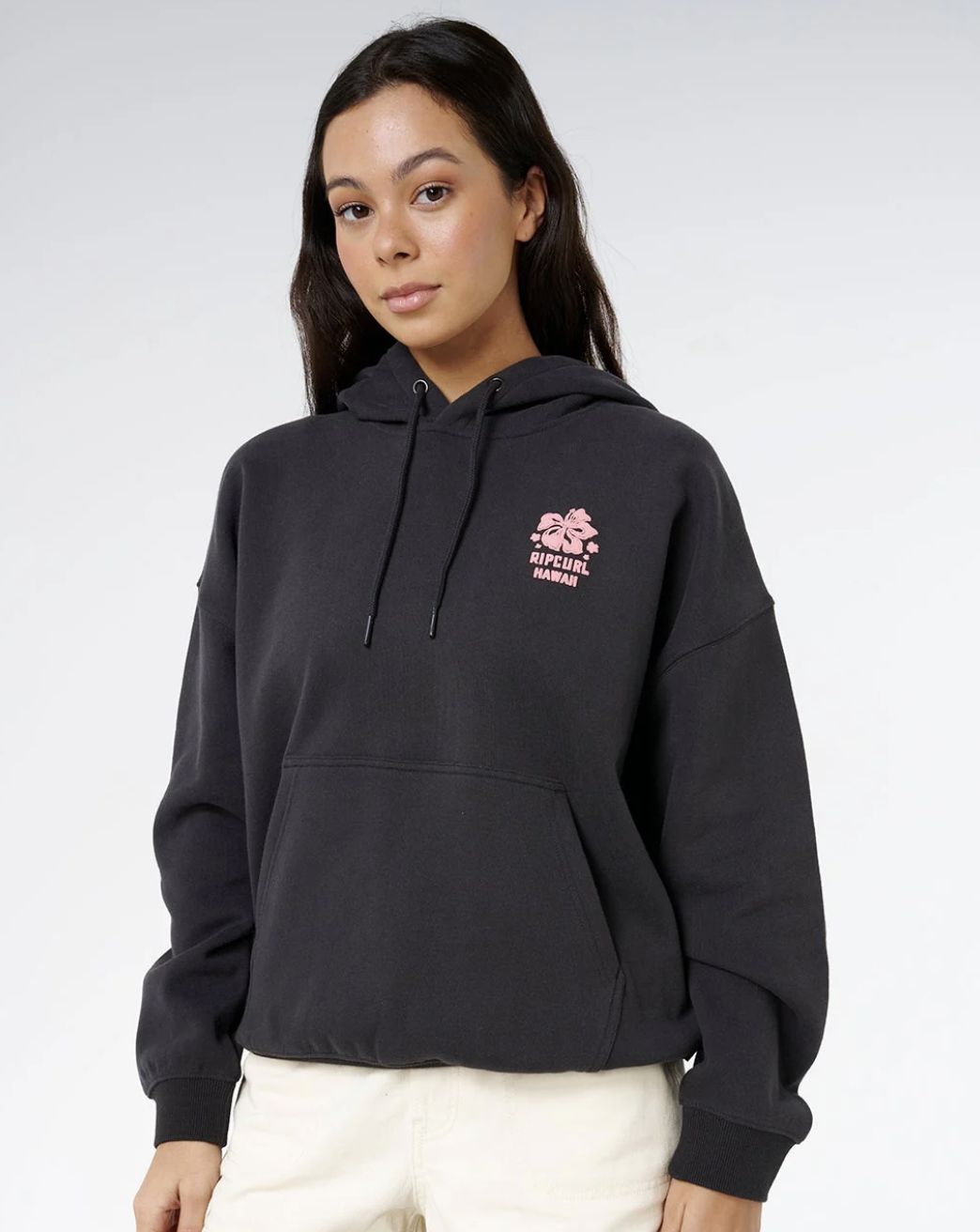 RIPCURL WOMENS SURF PUFF HERITAGE HOOD P/P - WASHED BLACK