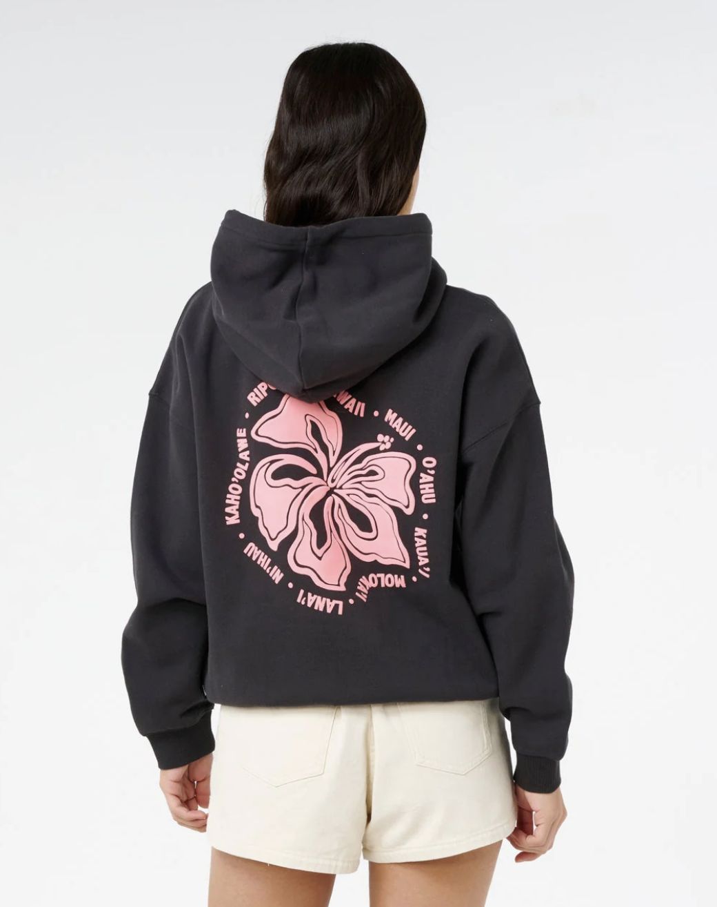 RIPCURL WOMENS SURF PUFF HERITAGE HOOD P/P - WASHED BLACK