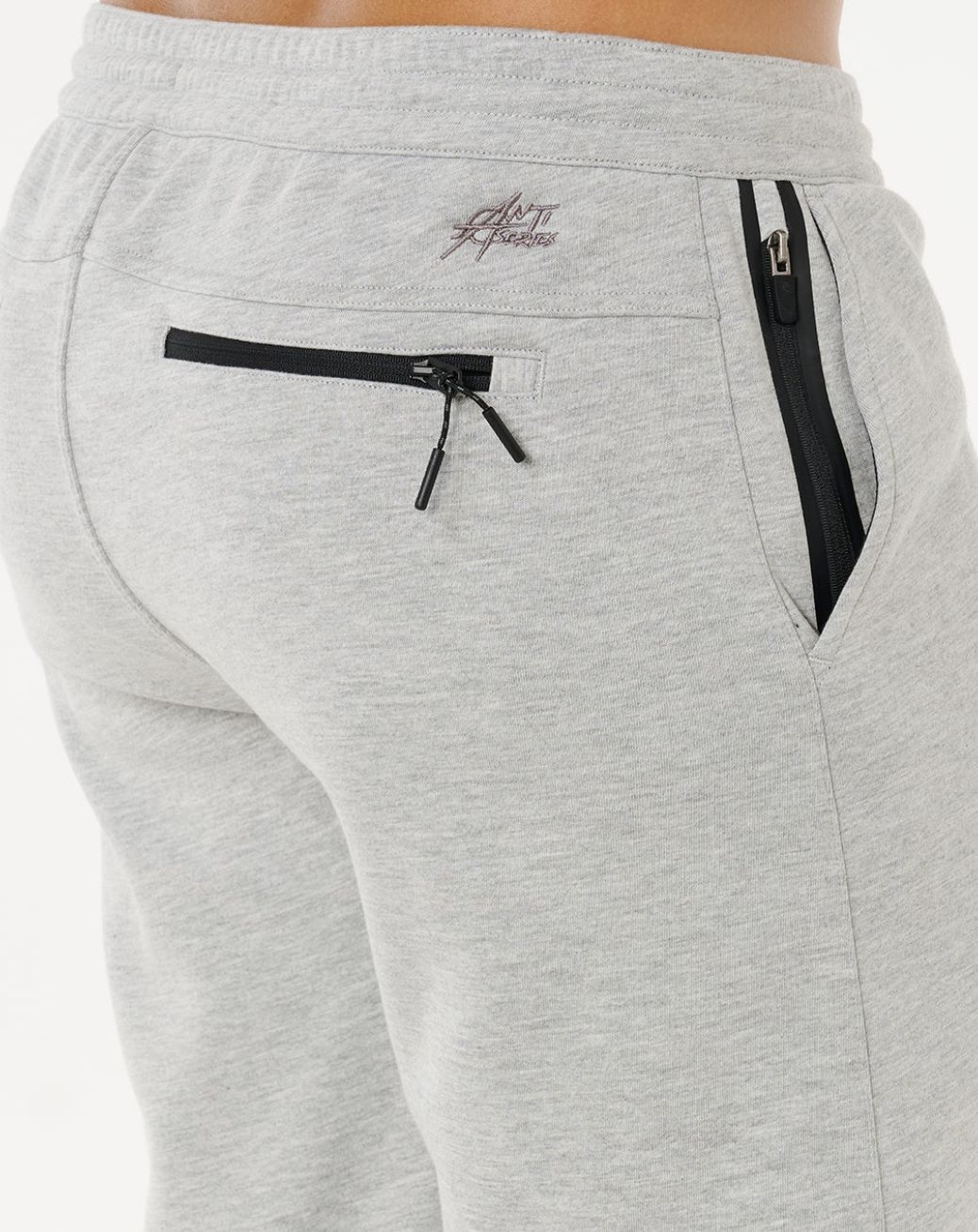 RIPCURL MENS ANTI SERIES DEPARTED TRACKPANT - LIGHT GREY MARLE