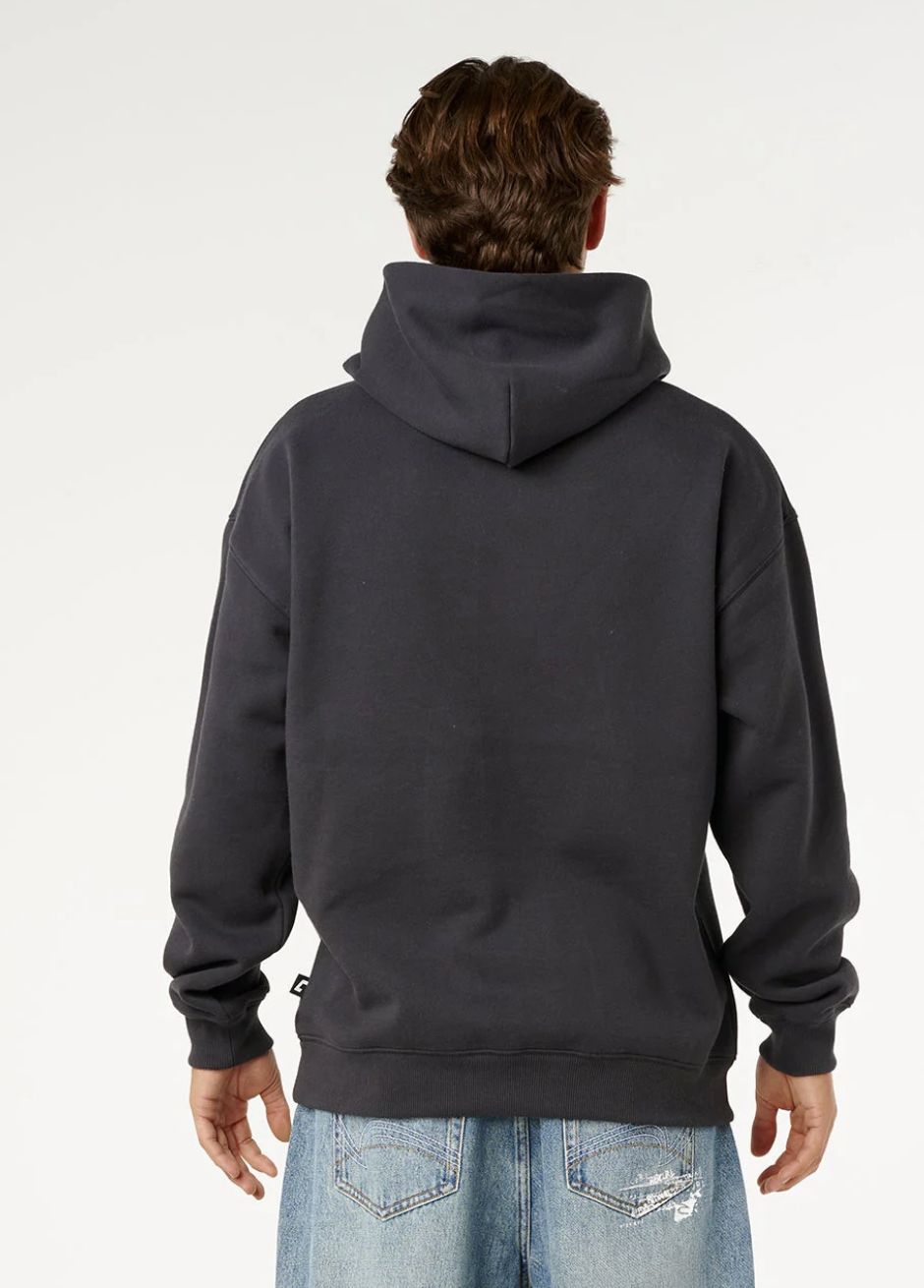 RIPCURL MENS LIQUID TRIPS LWA HOOD - WASHED BLACK