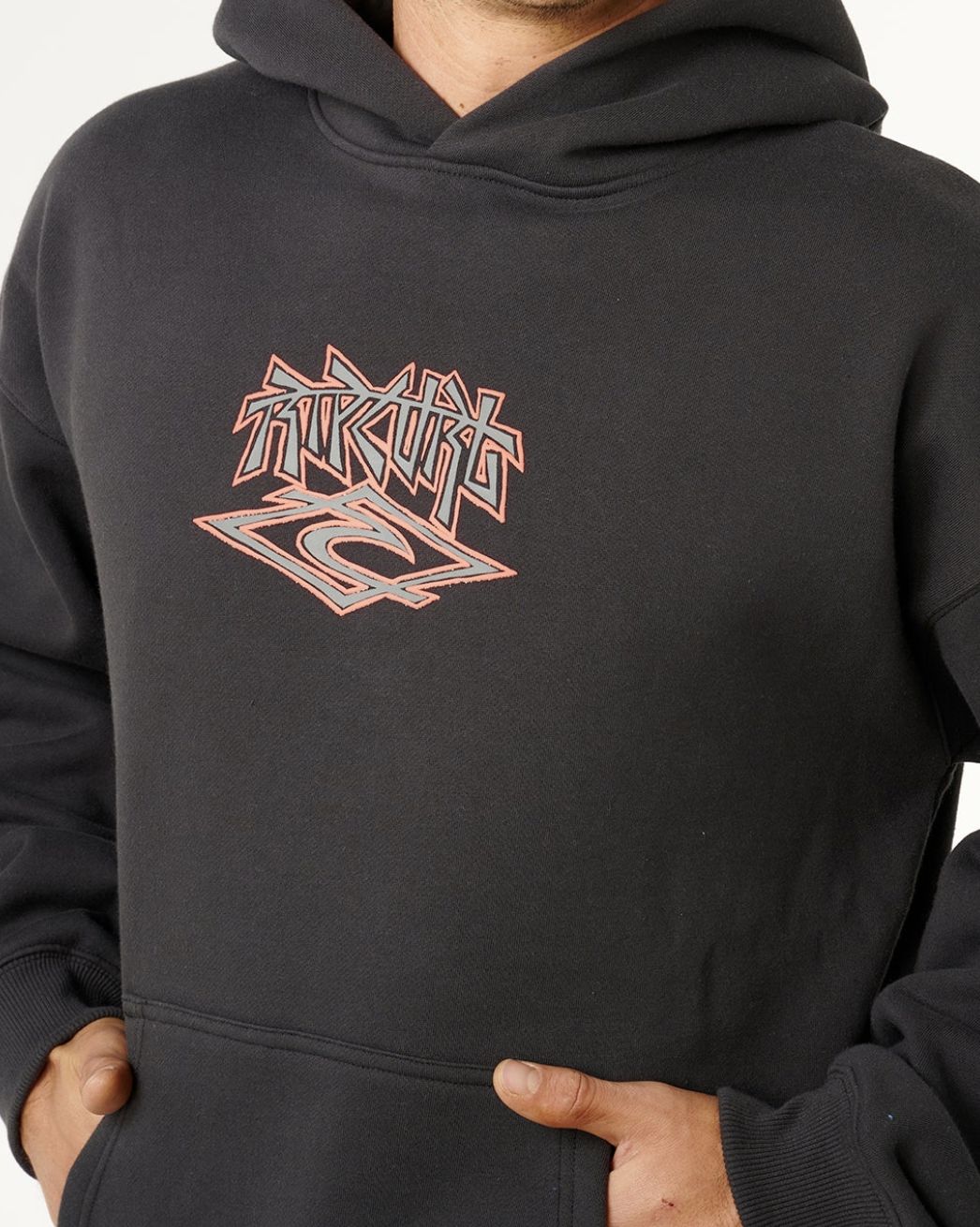 RIPCURL MENS LIQUID TRIPS LWA HOOD - WASHED BLACK