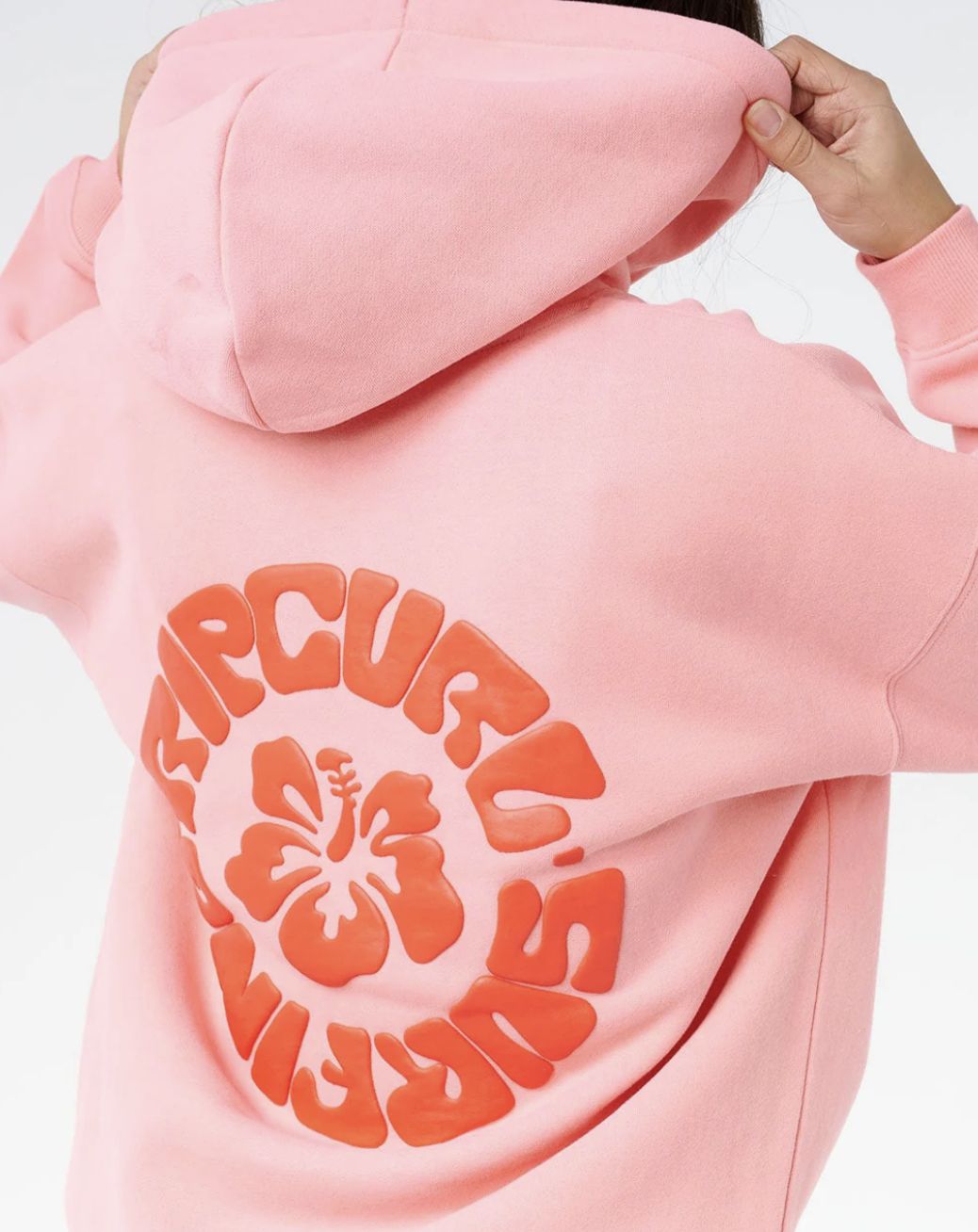 RIPCURL WOMENS SURF PUFF HERITAGE HOOD P/P - PINK