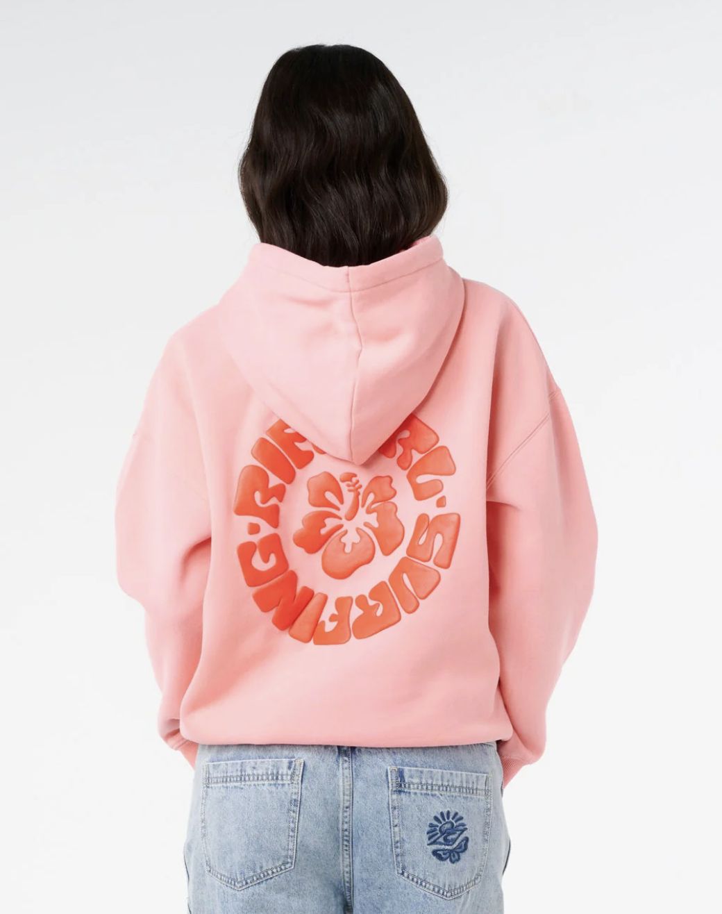 RIPCURL WOMENS SURF PUFF HERITAGE HOOD P/P - PINK