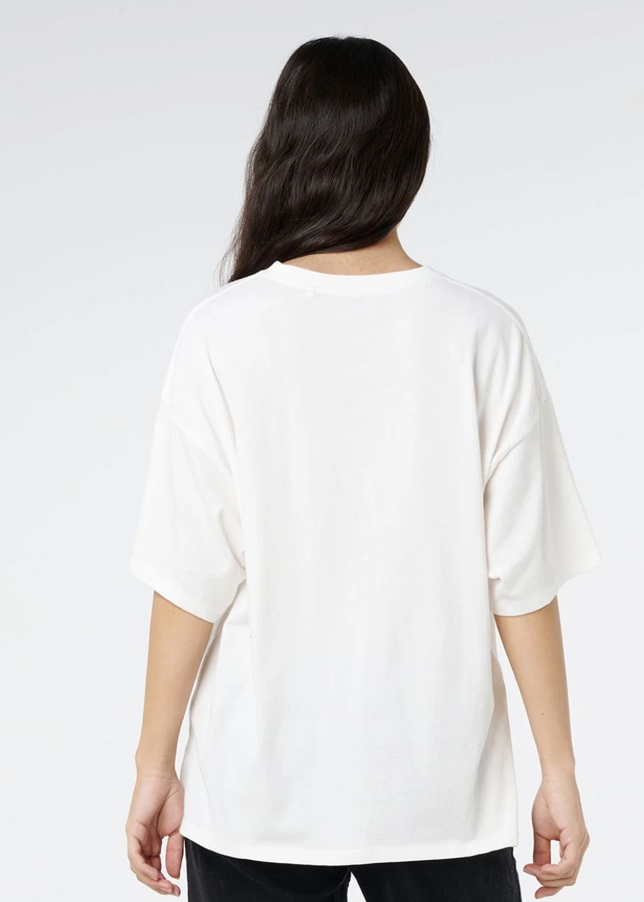 RIPCURL WOMENS 5 STAR HERITAGE TEE - BONE
