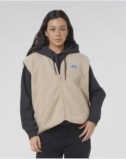 RIPCURL WOMENS EVERY DAY POLAR VEST - STONE