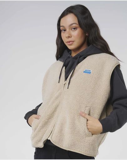RIPCURL WOMENS EVERY DAY POLAR VEST - STONE