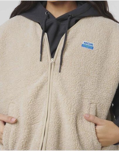 RIPCURL WOMENS EVERY DAY POLAR VEST - STONE