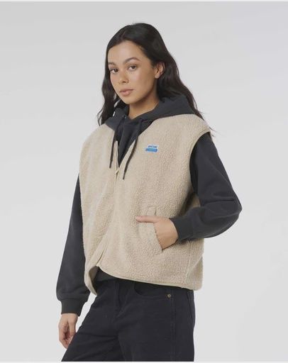 RIPCURL WOMENS EVERY DAY POLAR VEST - STONE