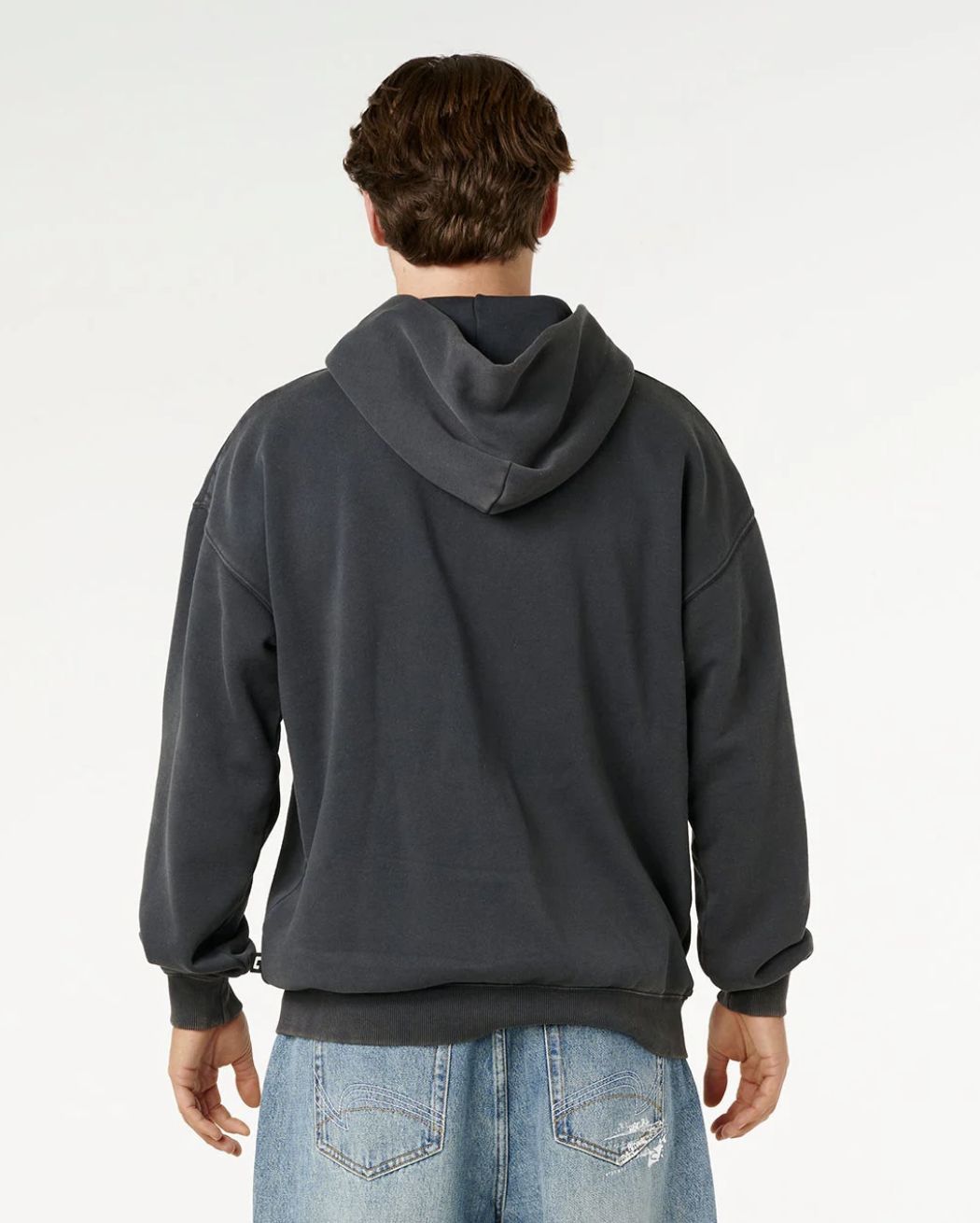 RIPCURL MENS LIQUID TRIPS ZIP THRU HOOD - WASHED BLACK