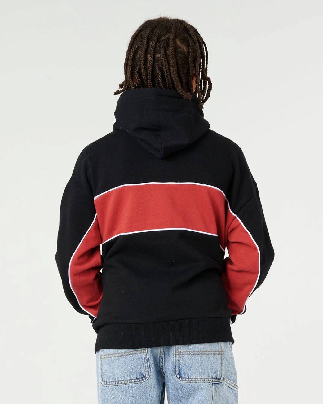RIPCURL TEEN BOYS PANEL BEATER FLEECE - BLACK