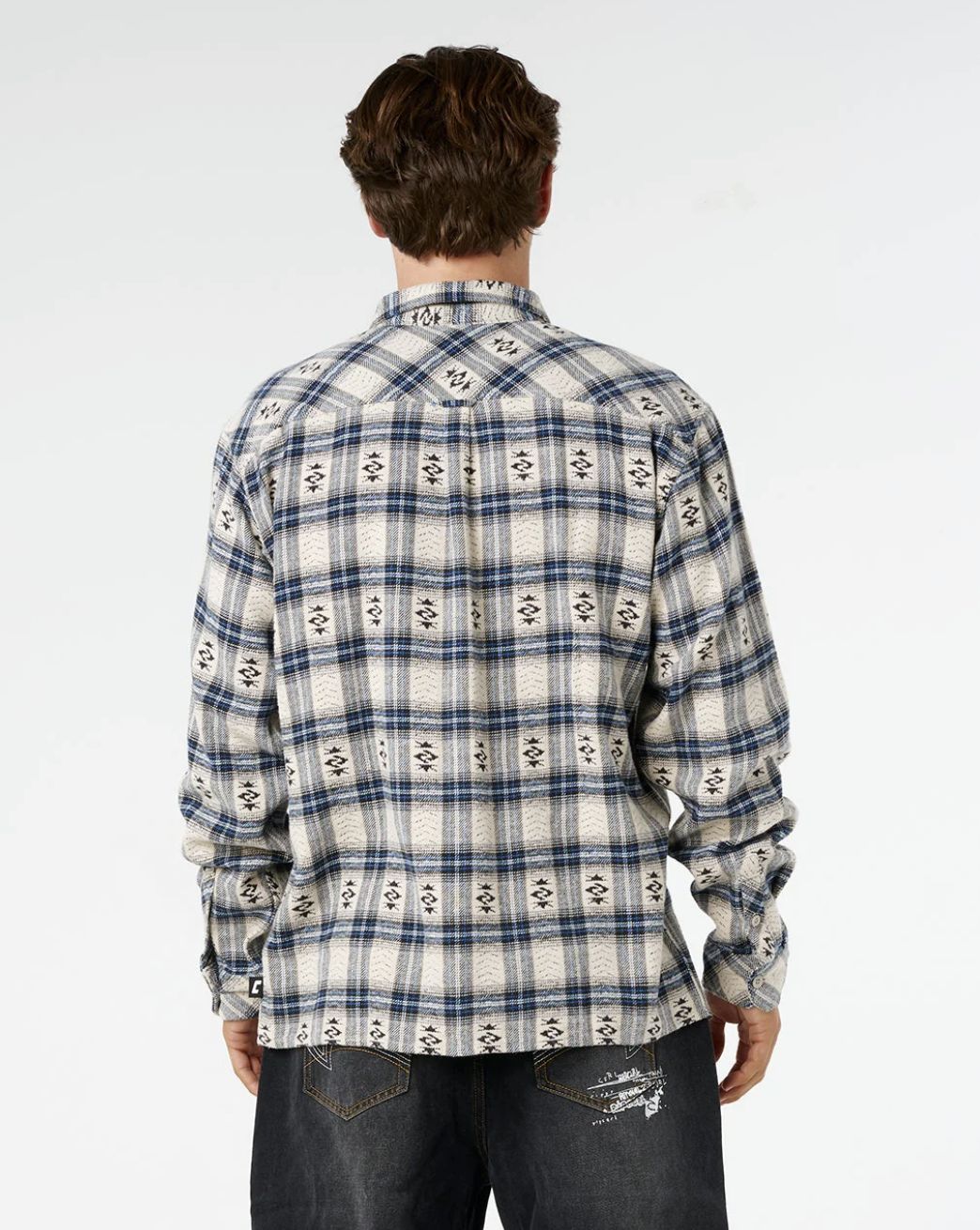 RIPCURL MENS LIQUID TRIPS FLANNEL - BONE
