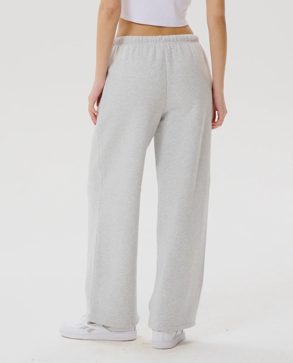 RIPCURL WOMENS SURF PUFF WIDE LEG TRACKPANT - GREY MARLE/NAVY