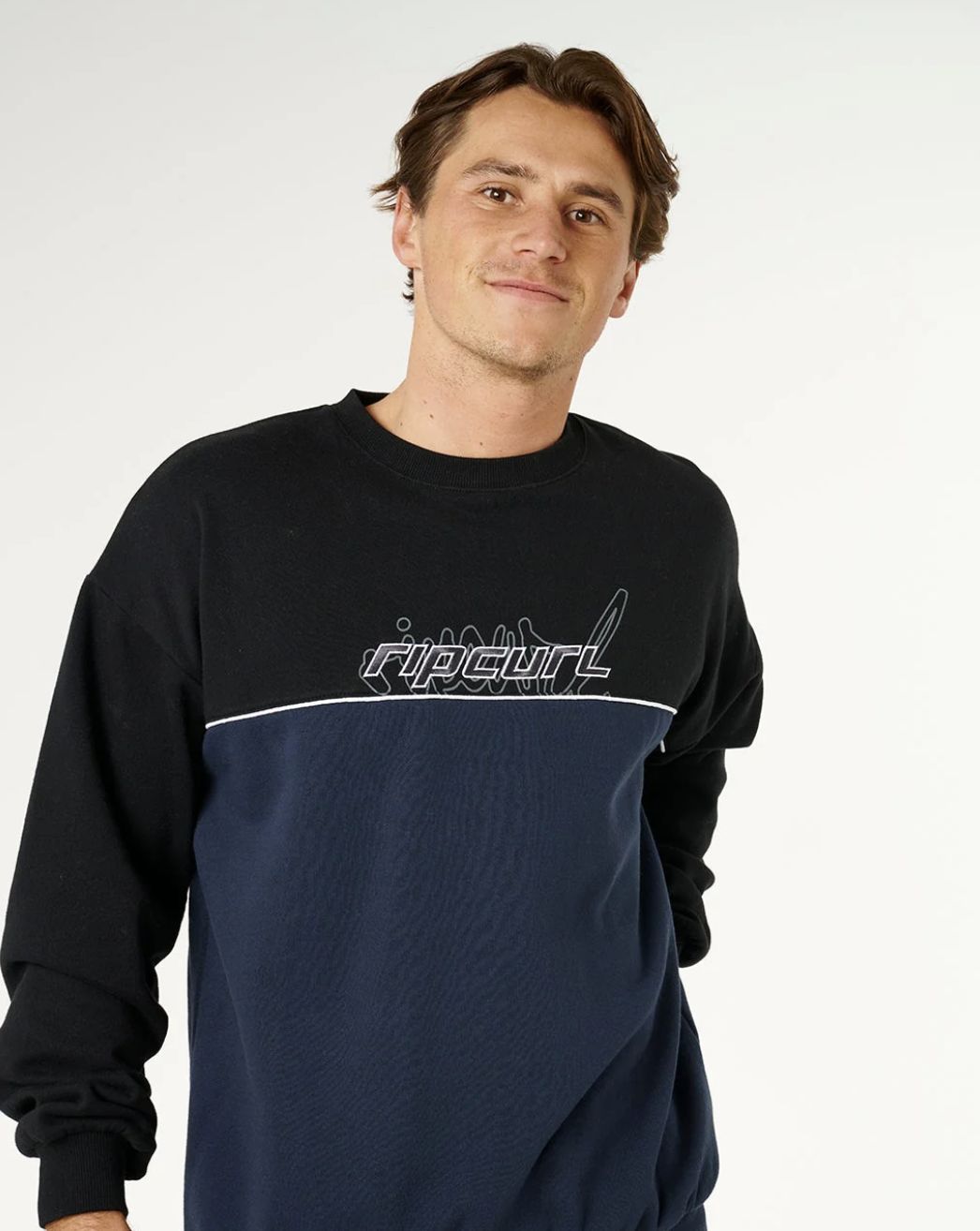 RIPCURL MENS PANEL BEATER CREW - BLACK