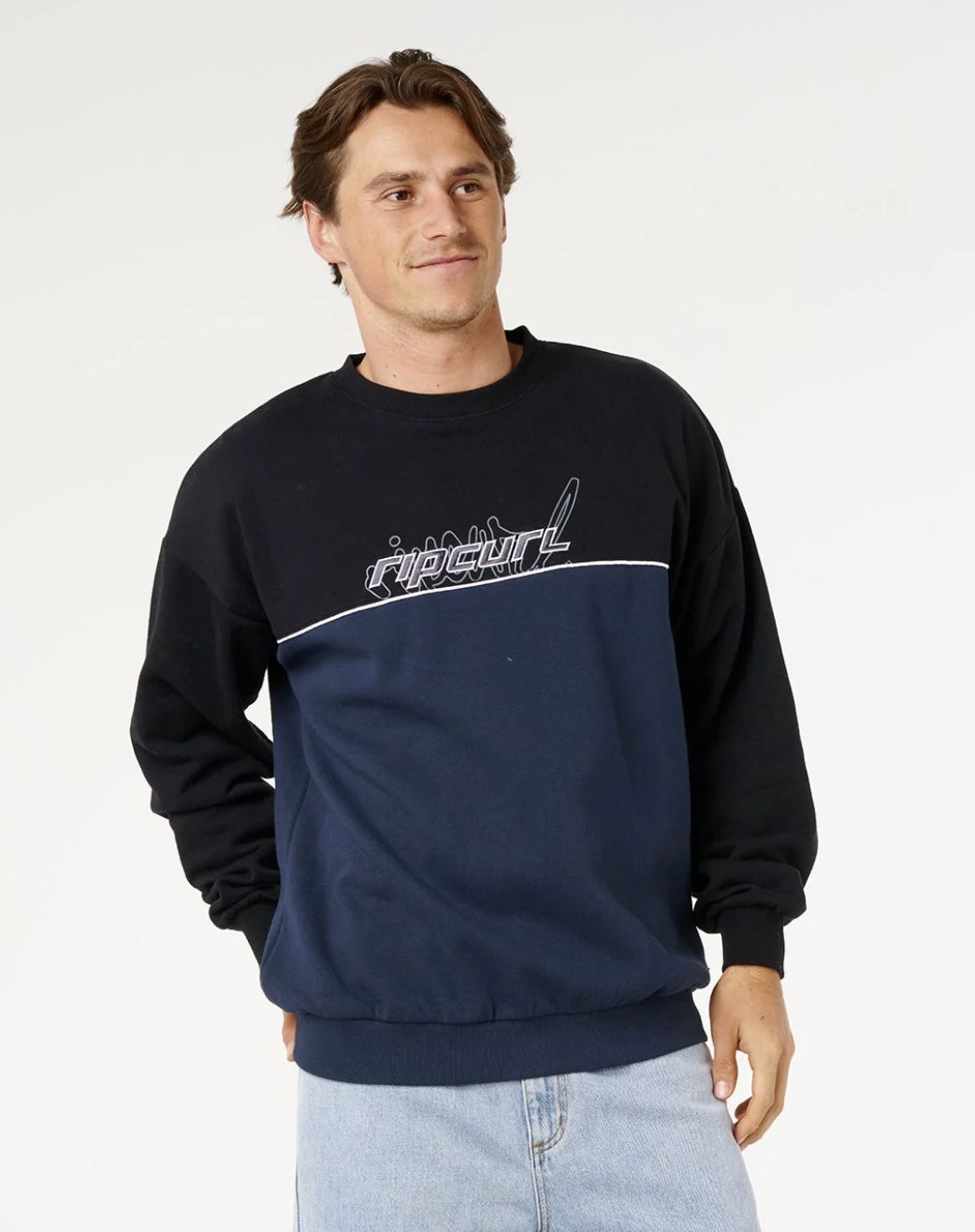 RIPCURL MENS PANEL BEATER CREW - BLACK
