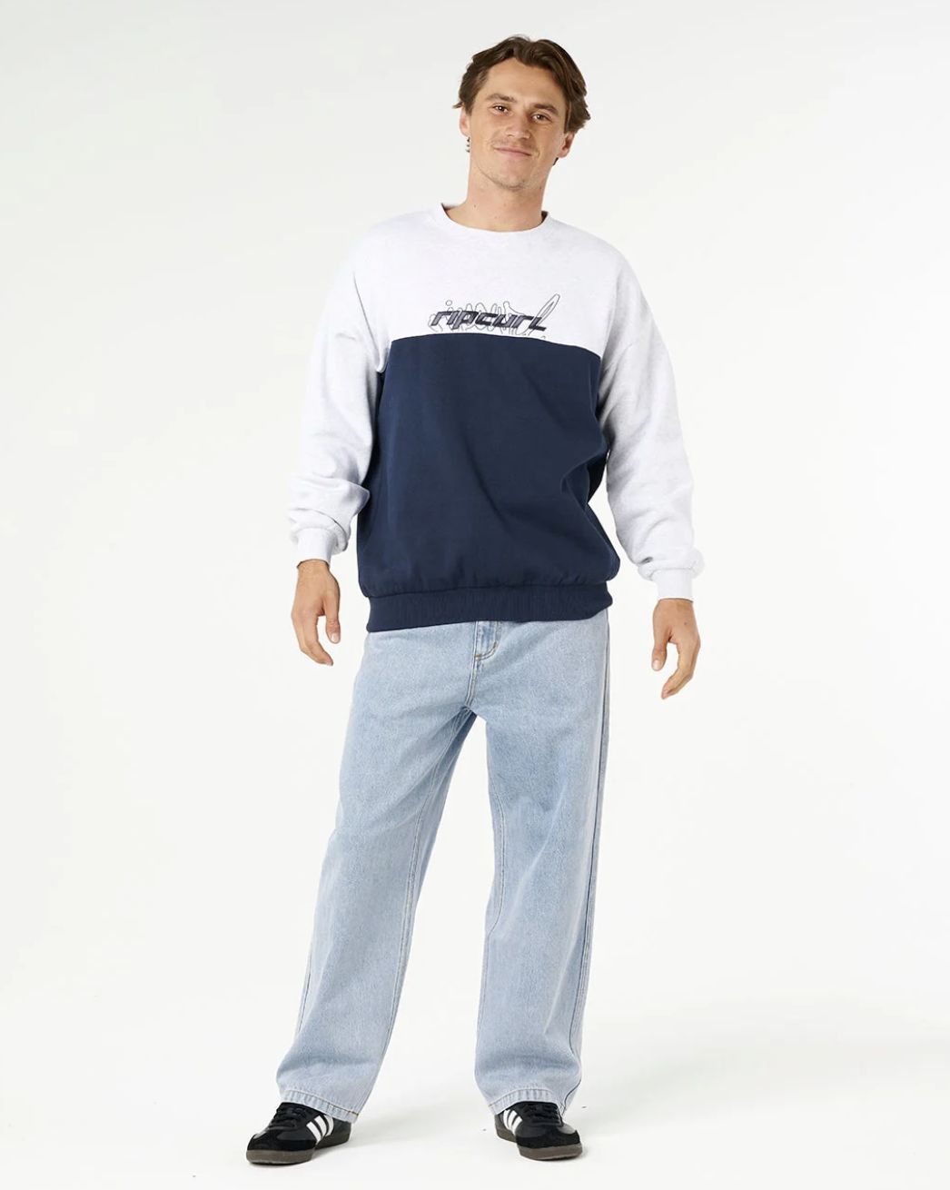 RIPCURL MENS PANEL BEATER CREWS - SPORTS MARLE