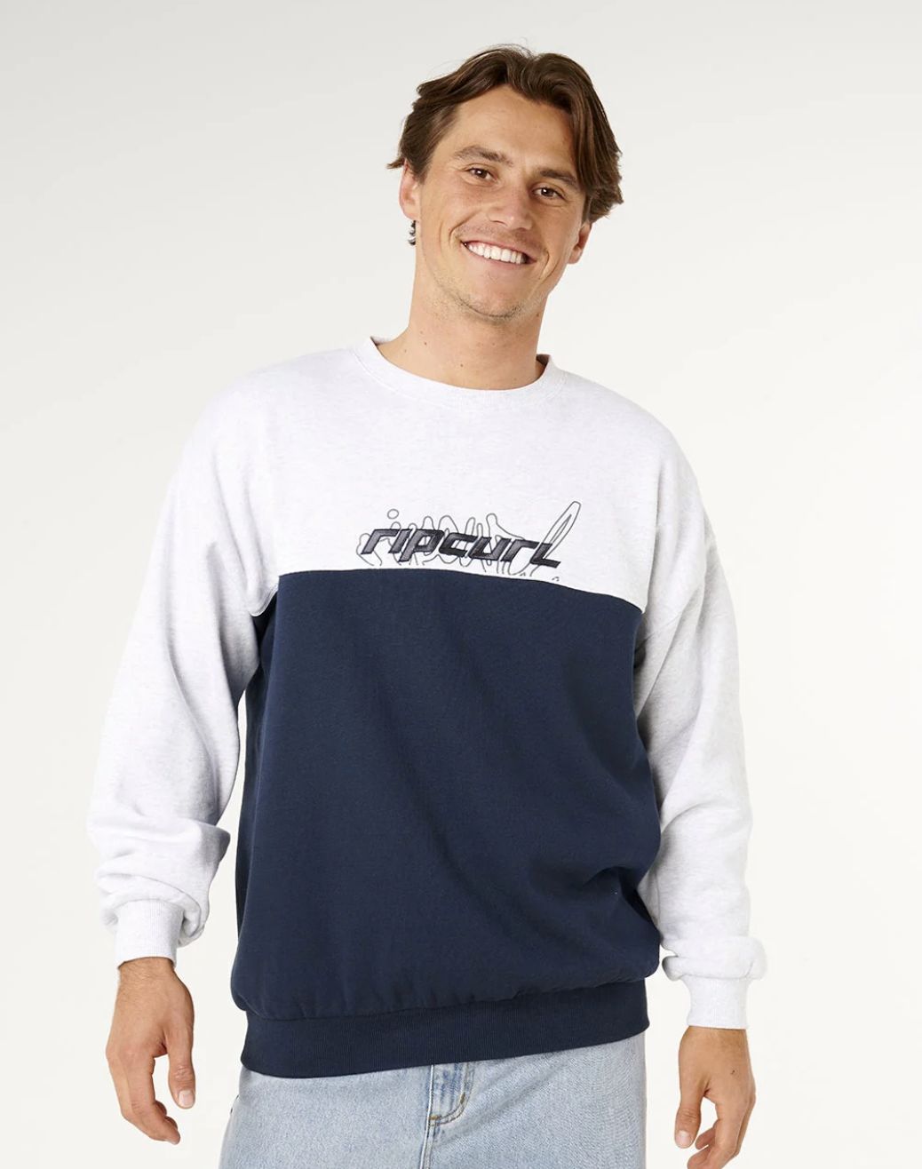 RIPCURL MENS PANEL BEATER CREWS - SPORTS MARLE