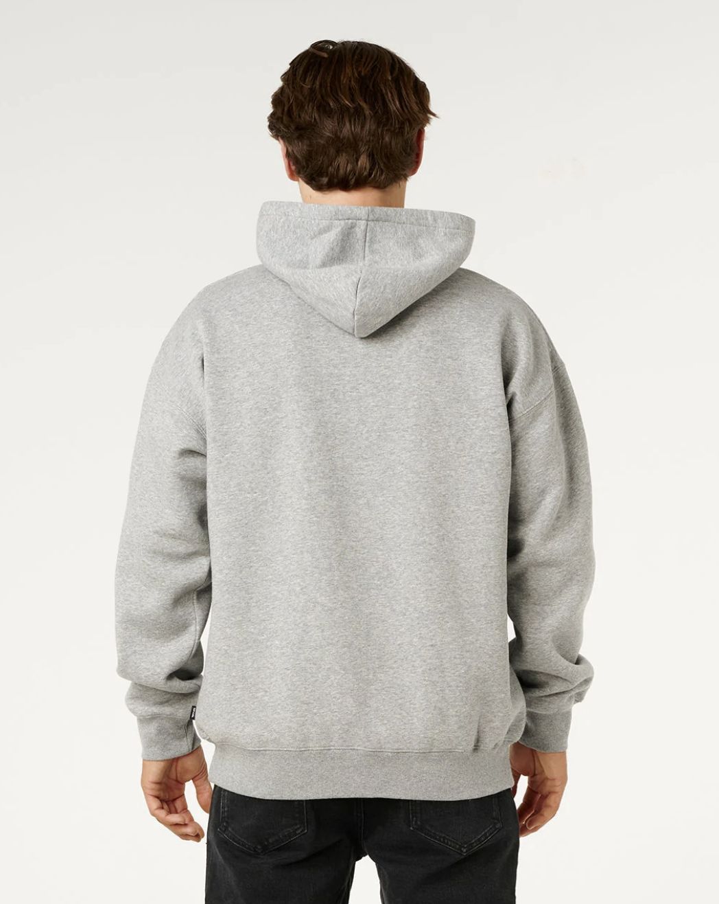 RIPCURL MENS RIP SCRIPT ICON HOOD - GREY MARLE