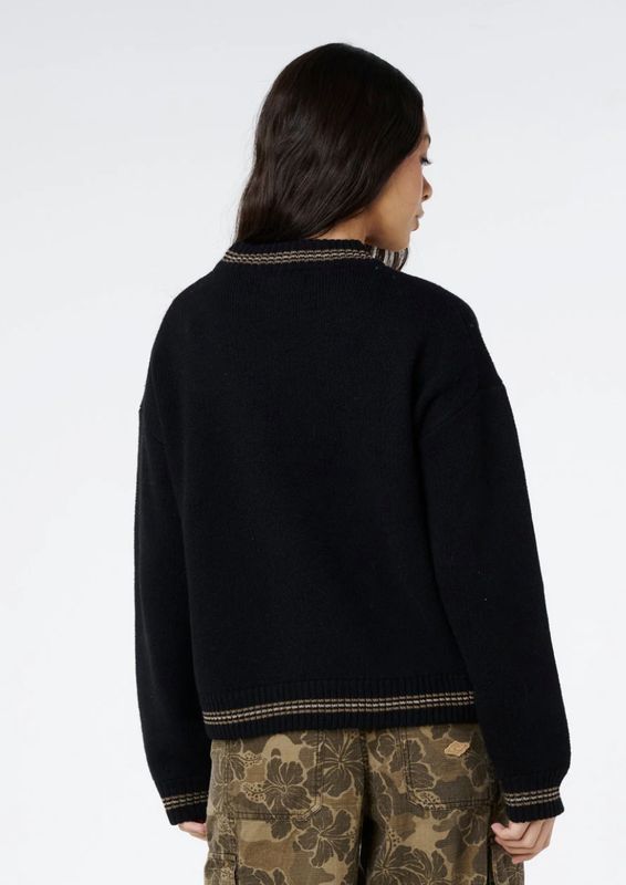 RIPCURL WOMENS HALF MOON BAY SWEATER - BLACK