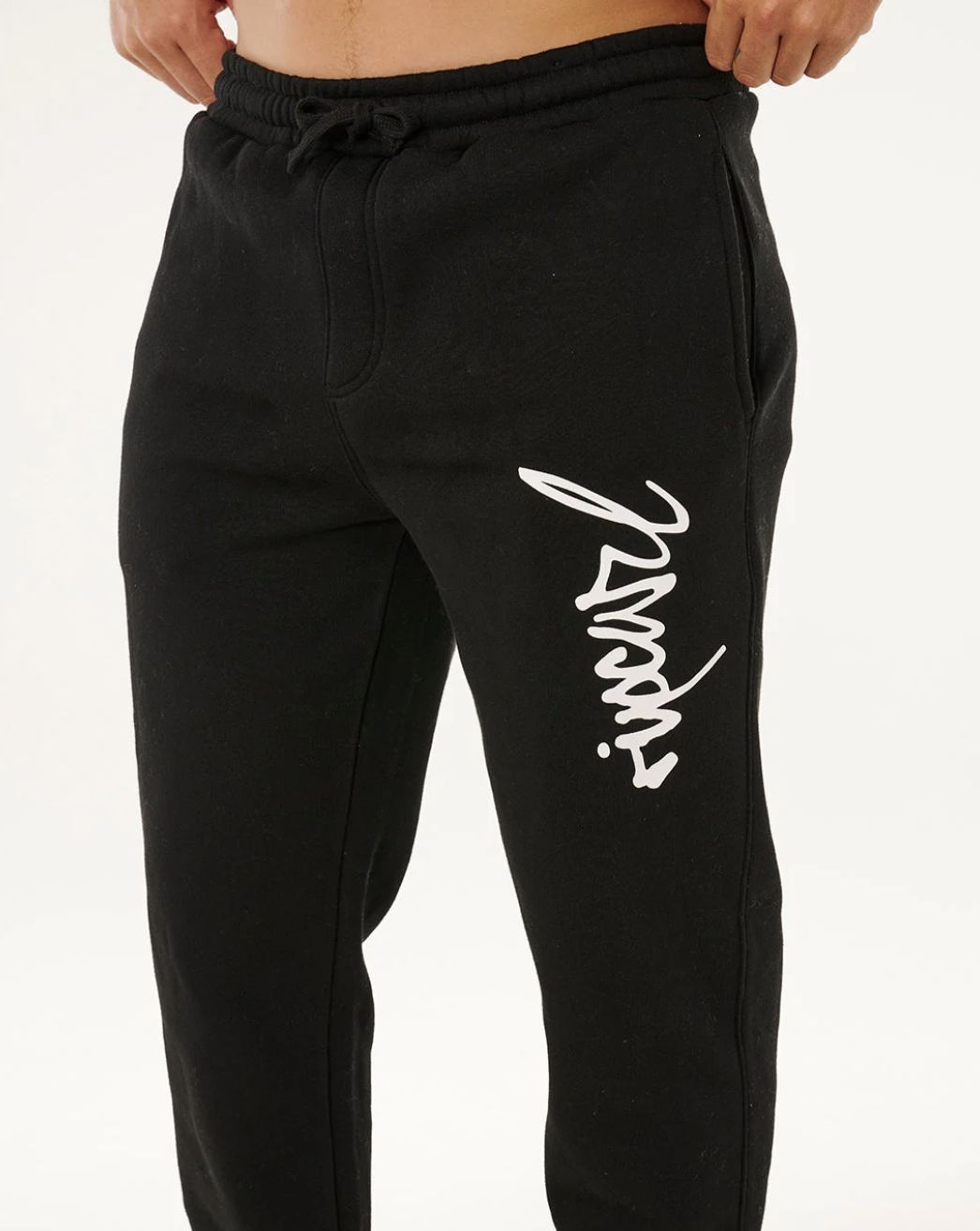 RIPCURL MENS ICONS OF SURF TRACKPANT - BLACK/BLACK