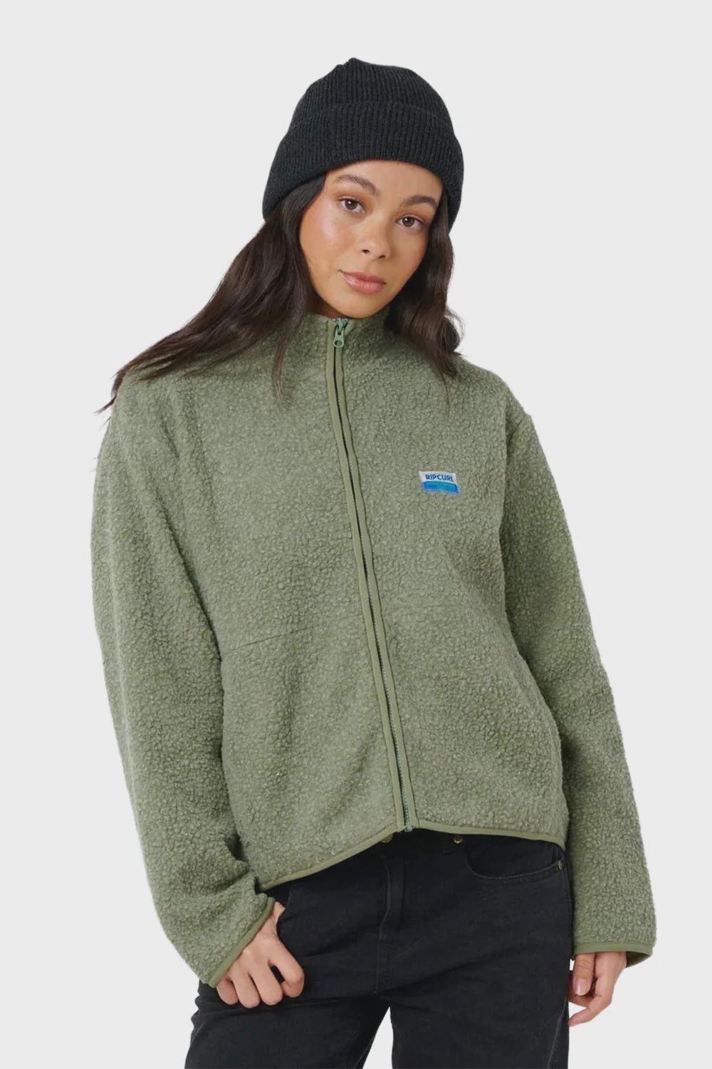 RIPCURL WOMENS EVERY DAY ZT POLARFLEECE - OLIVE